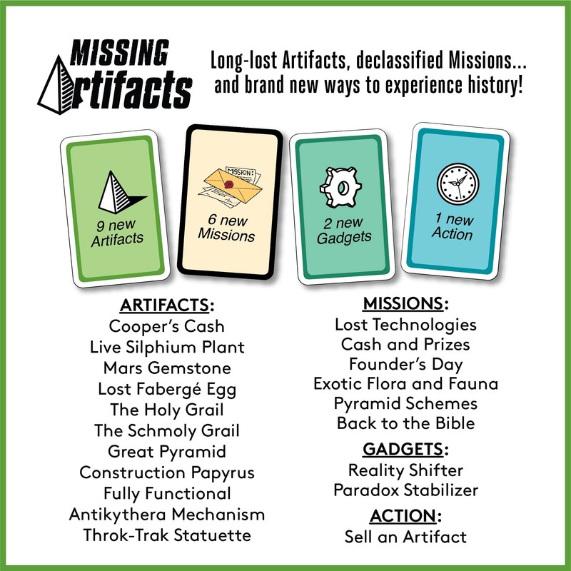 Chrononauts Missing Artifacts Expansion Pack - Discover Long-Lost Artifacts