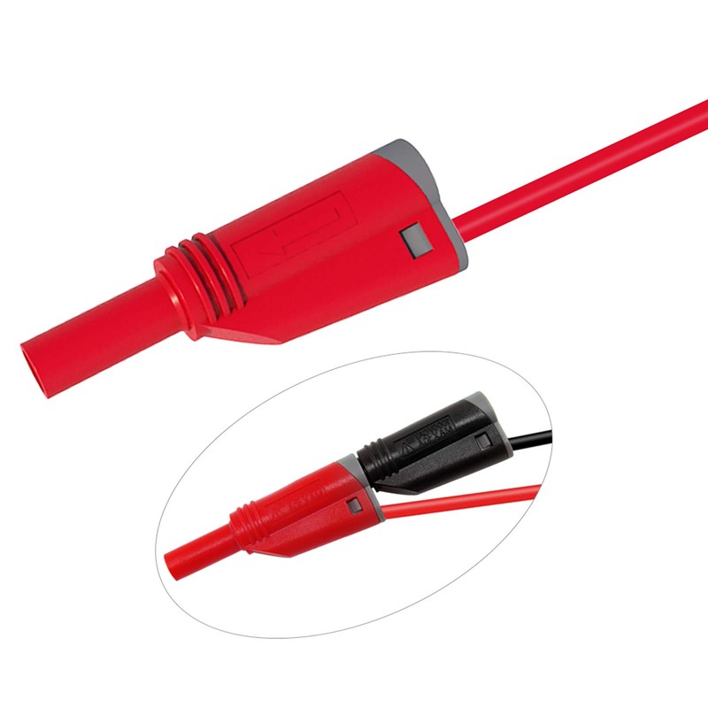 Goupchn 10PCS Banana Plug Silicone Test Leads 4mm Fully Insulated
