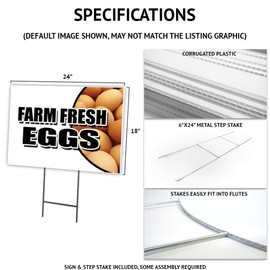 German Schnitzel 18"x24" Yard Sign & Stake Outdoor Plastic Window | Advertise Your Business | Stake Included Image On Front Only | Made in The USA