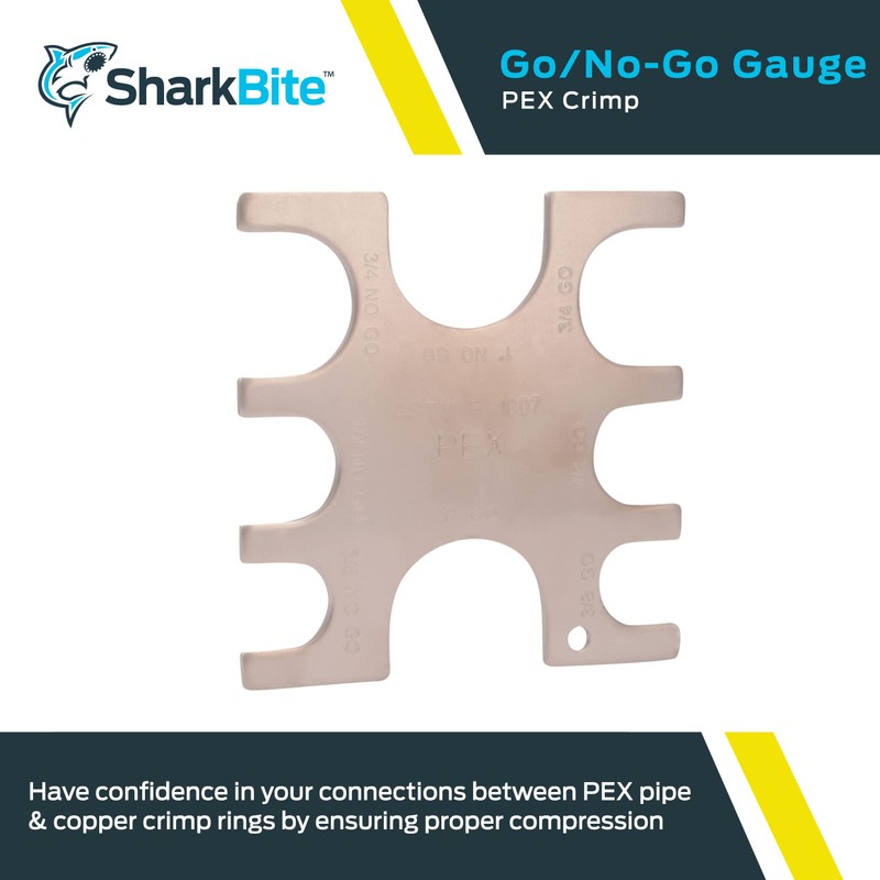 SharkBite 3/8 Inch PEX Crimp Tool Go / No-Go Gauge,