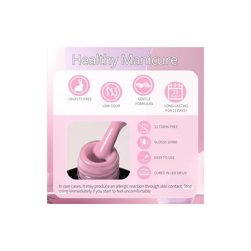 UR SUGAR UV Nagellack Rosa Glitzer, Schellack Nagellack Rosa Gel