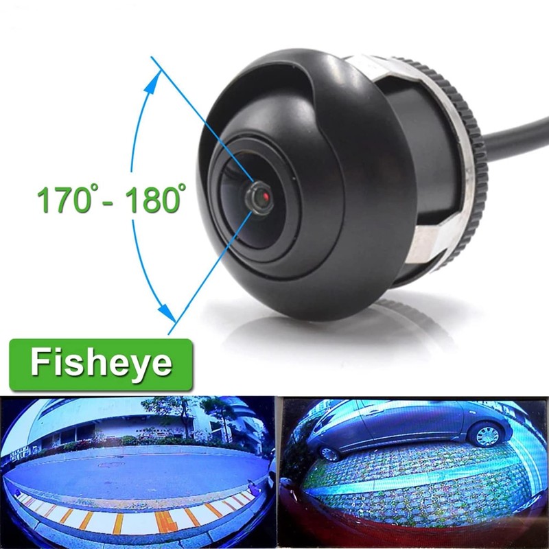 CCD 180 Degree Fisheye Lens Car Rear View Front View