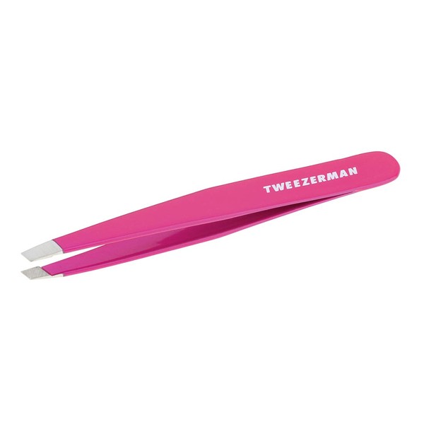Tweezerman Stainless Steel Slant Tweezer (Pretty in Pink)