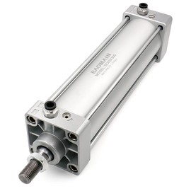 Baomain Pneumatic Air Cylinder SC 63 x 300 Pneumatic Air Cylinder,PT 3/8, Bore 2 1/2 inch(63mm), Stroke 12 inch(300mm), Screwed Piston Rod Dual Action 1 Mpa,for Manufacturing