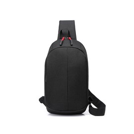 cenvins One Shoulder Bag, Men's, Women's, Body Bag, Chest Bag, Shoulder Bag, Handbag, Mother's Bag, Double Zipper, Left and Right Interchangeable, Lightweight, Holdable, Highly Waterproof, Black