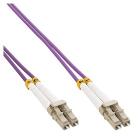 InLine® 88541P Fibre Optic Duplex Cable LC to LC / OM4 / 1 m
