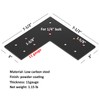 heneng 4 Pcs Flat Mending Plates for 4x4 Post, L