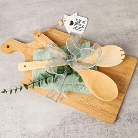 House Warming Gifts New Home, Gifts for New Homeowners, Housewarming Gifts for New House, New Home Gift Ideas for Couple Women Men, Home Sweet Home Bamboo Cheese Board Set