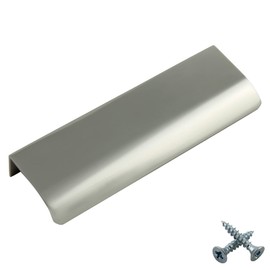 M4TEC Bar Kitchen Cabinet Door Handles Cupboards Drawers Bedroom Furniture Concealed Finger Edge Pull Handle for Wardrobe & Bedroom Cabinet Hardware Chrome. VD3 Series: 160 mm