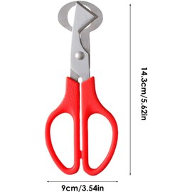 Egg Shell Scissors - Portable Quail Egg Cracker, Cracker Multifunctional Egg Slicer, Stainless Steel Egg Opener Scissor With Comfortable Handle, Egg Shell Remover Separator Kitchen Tools (Red)