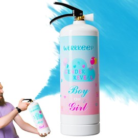 Workkeep Giant Gender Reveal Fire Extinguisher Color Blasters: Blue Blaster Only for Baby Boy with Blue Smoke suitable Gender Reveal Party Decorations - Blasts 20+ Feet 4.5 Lb (Blue)