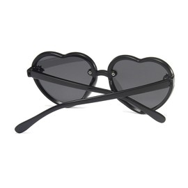 JieJieko Kids Heart Sunglasses Heart Shaped Sunglasses Cute Kids Eyewear for Pool Beach Outdoor Age 3-10 Years (Black)