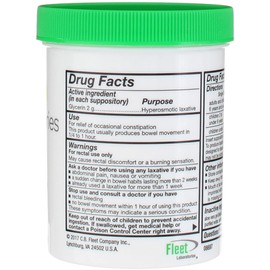 Fleet Adult Glycerin Suppositories, 50-Count Jars (Pack of 4)