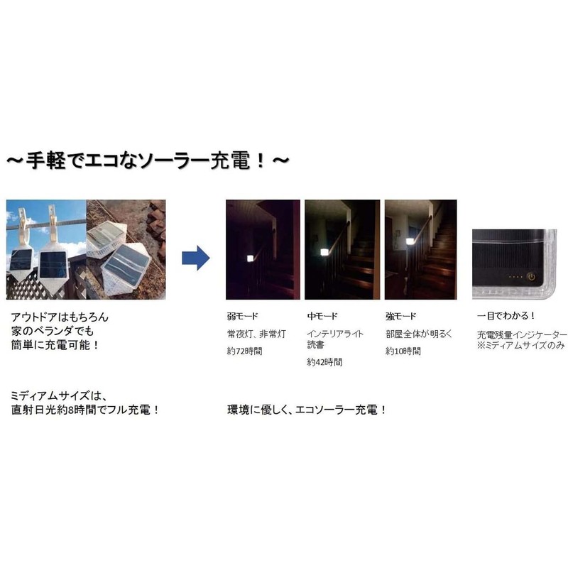 CARRY THE SUN CTSC-BKM Solar Lantern, Cool Bright Black Belt,