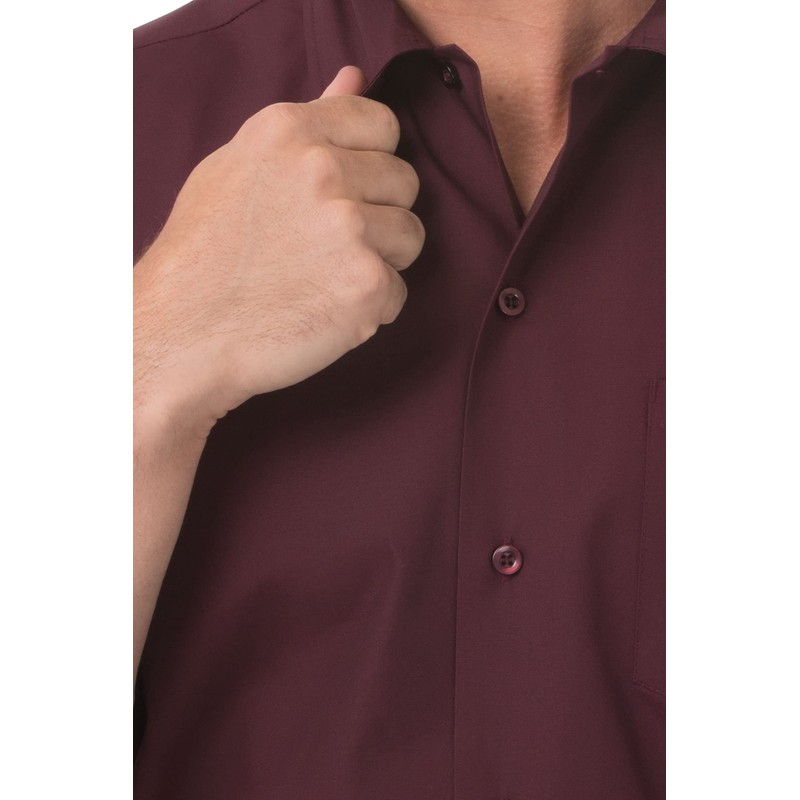 Chef Works Men's Universal Shirt, Merlot, Medium