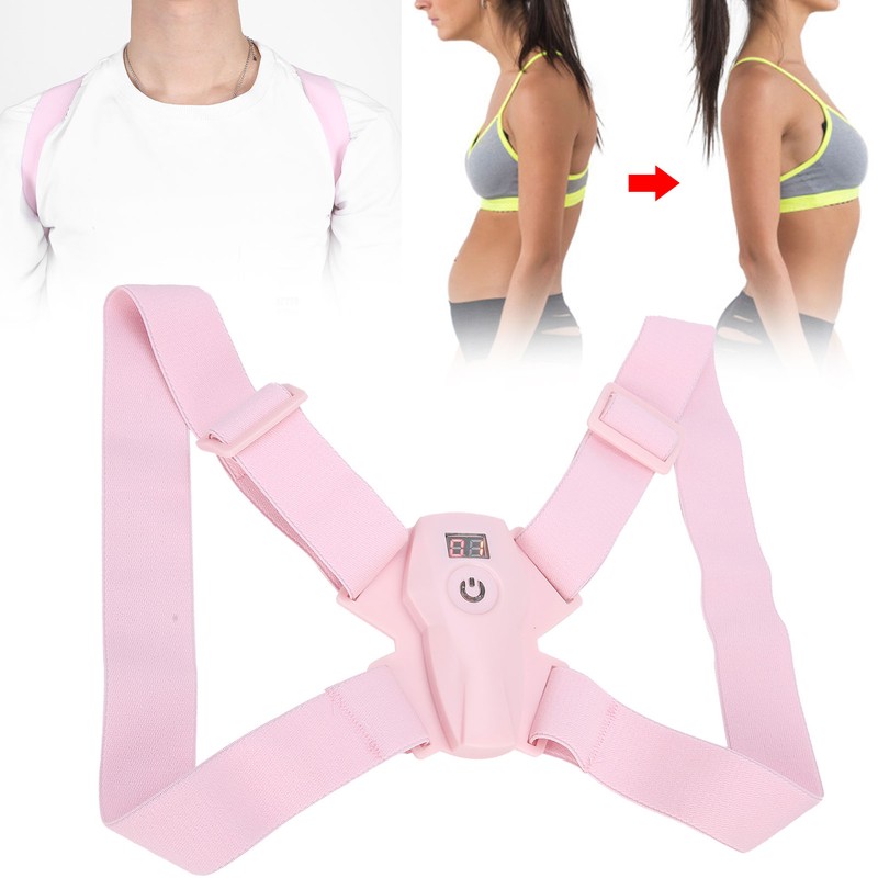 Back Posture Corrector Straightener Intelligent Sensor Humpback Correction TrainerPink