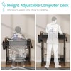 Small Portable Rolling Standing Desk - 32 Inch Adjustable Mobile
