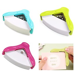 Zsaw 3 Pack Corner Rounder Punch, R5 Paper Punch Corner Cutter Tool for DIY Paper Crafts Laminate Photo Corner Scrapbooking Card Making Corner Rounder Punch 5 mm(3 Colors)