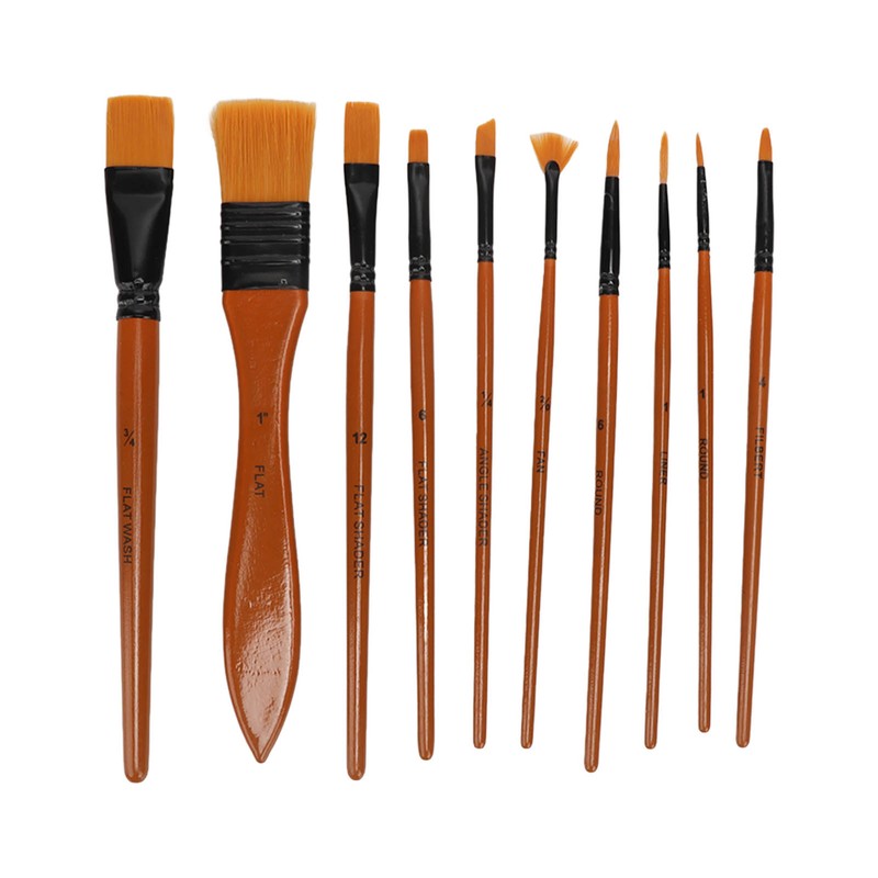 Oil Paint Brush Set Hand Tempered Ergonomic Handle Paint Brush