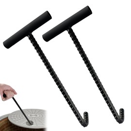 WEGREAT 2 pieces 30 cm manhole lid lifter: manhole lid lifter, manhole lid, lifting hooks, heavy duct hooks, manhole hook, manhole lid lifter for hanging heavy (10 mm)