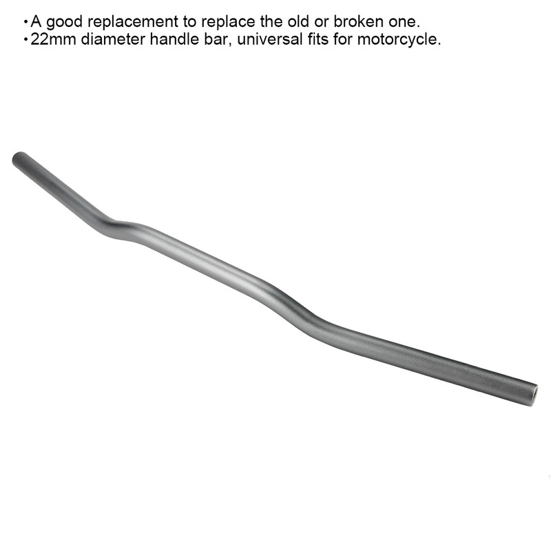 22mm Diameter Aluminum Alloy Retro Motorcycle Modified Handlebar Flat Gray