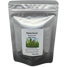 Sheep Sorrel Herb, Wild Crafted C/S - Dried Rumex acetosella from 100% Nature (4 oz)