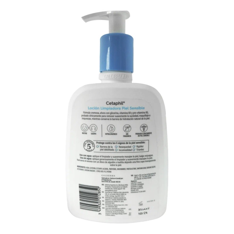 Loción Limpiadora Piel Sensible Cetaphil Dosificador 473ml Sin Aroma