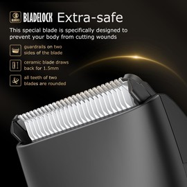 ENSSU Body Hair Trimmer for Men, Electric Manscape Groin Trimmer with Skin-Safe Ceramic Blade, Waterproof Ball Trimmer for Chest, Beard, and Pubic Hair