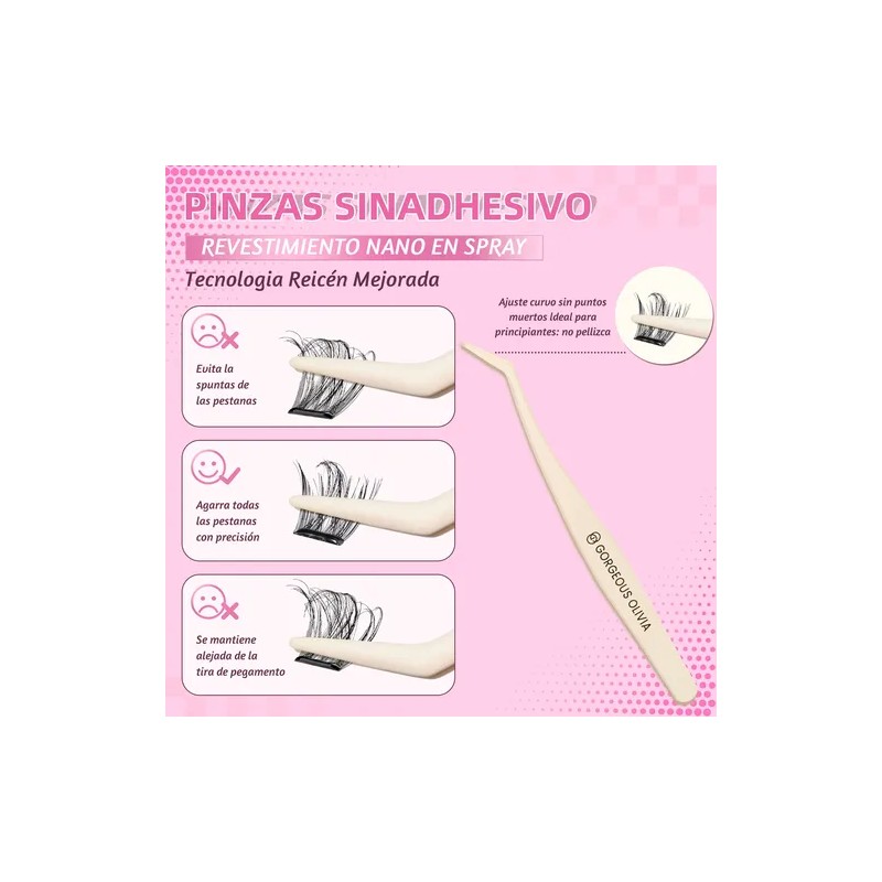 88 Piezas Pestañas Adhesivas Con Cinta Autoadhesiva