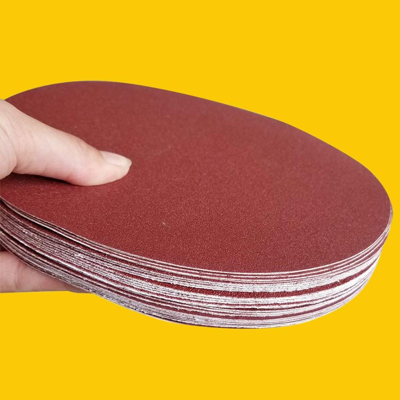 TPmax 30 PCS 200mm NO-Hole PSA Aluminum Oxide Sanding Disc,