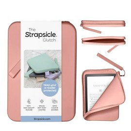 Strapsicle - Embrague de silicona para Kindle y lectores electrónicos, bolsa multiusos para teléfono, portafolios y llaves, se adapta a Kindle de 6 pulgadas, Kobos, Nook, 6.8 pulgadas, Paperwhite,