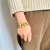 Heavstjer Fashion 18K Gold Plated Adjustable Arm Wristband Flowers Hollow