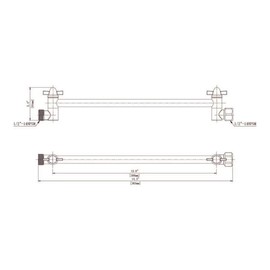 12 Inch Shower Head Extension Arm Matte Black.Solid Brass Adjustable Shower Arm Extension. Lower Or Raise Any Rain Or Handheld Showerhead To Your Height & Angle – Universal Connection