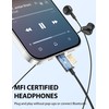 iMangoo for Apple Lightning Headphones MFi-Certified Wired Earbuds Black
