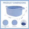 TONIFUL Blue Small Woven Basket with Gift Bag and Pullbow