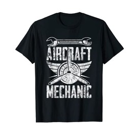 Aircraft Mechanic Logo Badge Aviation T-Shirt