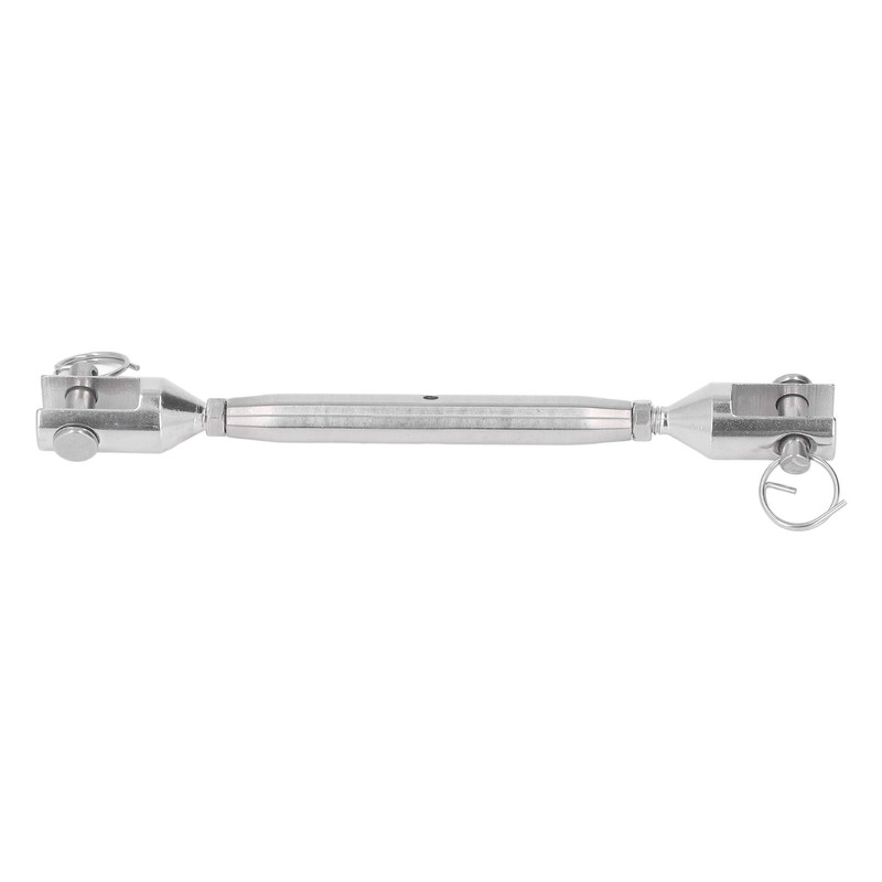 2PCS M8 Thread Stainless Steel Turnbuckle Wire Rope Tensioner Marine