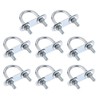 sourcing map Round U-Bolts 8 Sets 1.06"(27mm) Inner Width 53mm