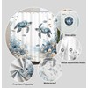 ChloropLastid Ocean Shower Curtain, Turtle Fish Coastal Beach Bathroom Decor