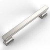 Amerdeco 6 Pack Brushed Satin Nickel Cabinet Pulls 5 Inch(128mm)
