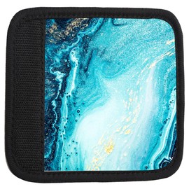 TPOAEL 2 Pack Luggage Handle Wrap Travel Tags - Set of Luggage Tags for Suitcases, Identifiers, Marker, and Handle Covers - Cruise Accessories and Travel Gifts（Blue Marble