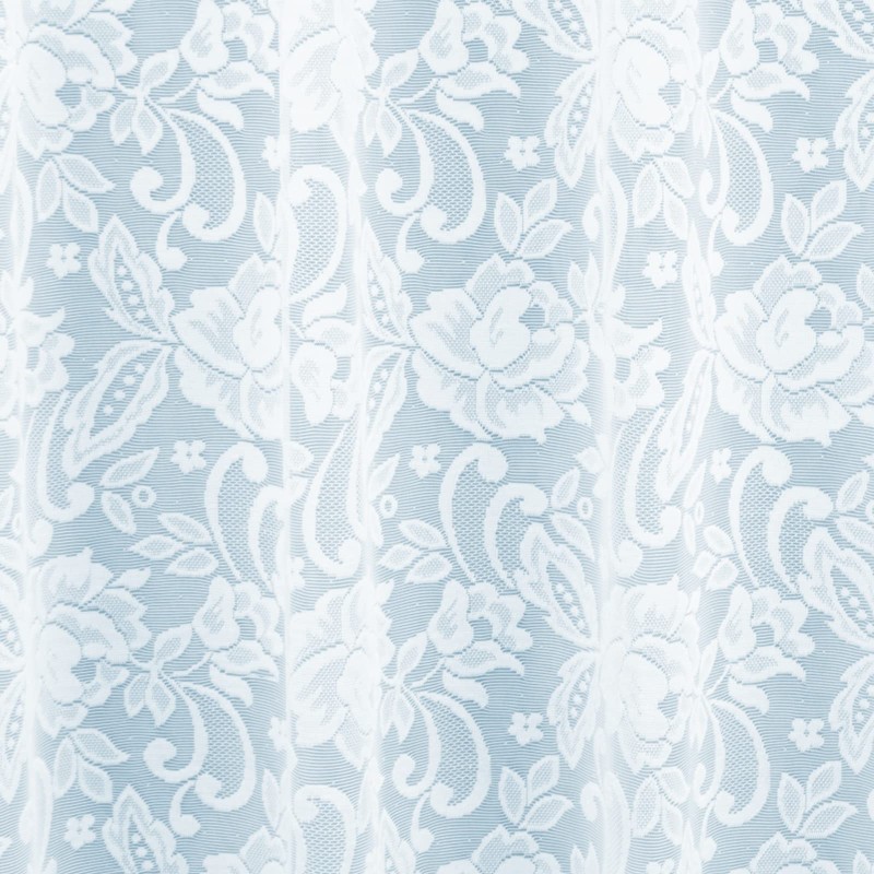 NetCurtainsUK Sorrento Heavy Quality Floral Pattern Net Curtains In White