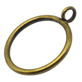 30 PCS Metal Curtain Eyelet Rings 2 Inch 50mm Drapery Eyelet Curtain Rings for Hanging Pinch Drape Hooks, Curtain Rings for Curtain Rods (Bronze)