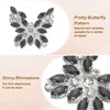 sourcing map 2Pcs Rhinestone Butterfly Patches, Iron-on Beaded Appliques, Bling