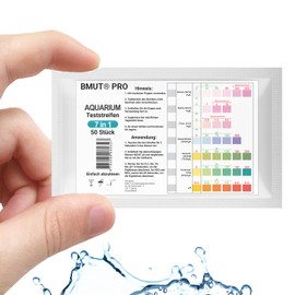 BMUT August Engelhardt 50 x 7-in-1 Aquarium Test Strips for Pond Fish Water Values e.g. pH Nitrite Nitrate GH Value