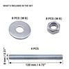 SKIR'CO (Pack of 4) Fully Threaded Steel Rods M8 x