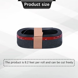 Sandfren Bling Car Front Bumper Lip Spoiler, 8.2Ft Rubber Vehicle Front Body Splitter Spoiler Skirt Protector, Anti-Collision Auto Exterior Guard Strip Trim, Universal for Vehicles (Black)