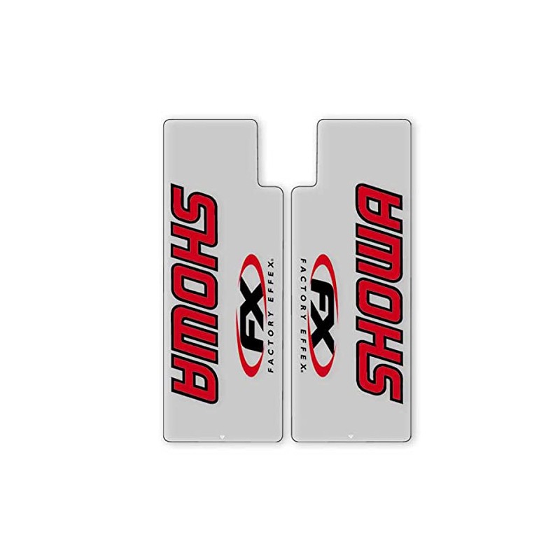 Factory Effex Fork Decal SHOWA Clear Base RED D0407