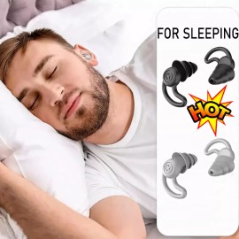 LLKMEIP 6Pair Noise Reduction Earplugs 40dB Super Comfortable Silicone Reusable Earplugs - Grey, 2Pair