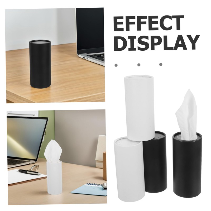 Mikinona 4Pcs Refillable Car Tissue Holder Soft Skin Friendly Cylinder